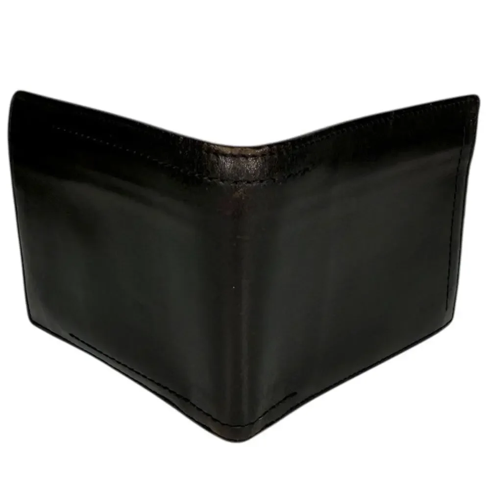 Lanvin Paris Leather Bi-fold Wallet with Coin Pocket Designer Mens